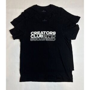 Adidas Creators Club Short Sleeve Black T-shirt Mens Size Large Lot Of 2